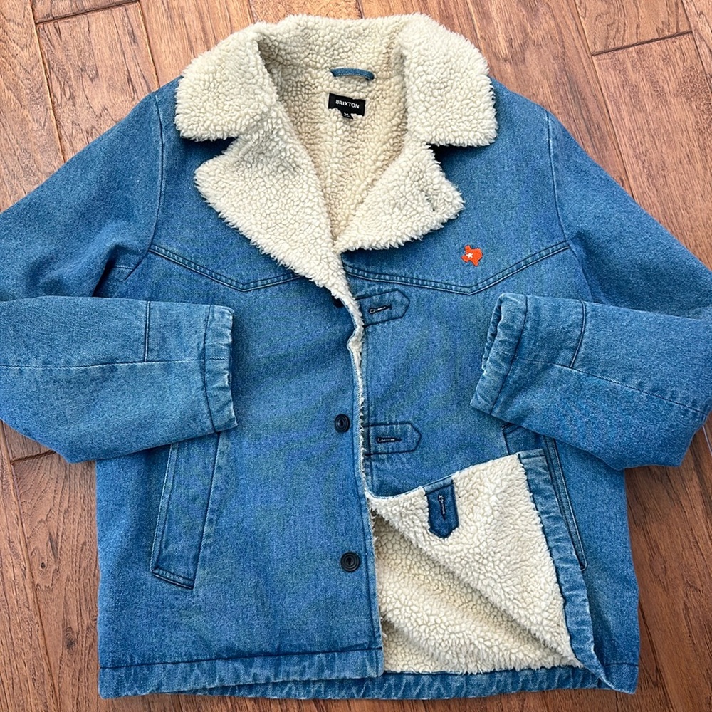 NWOT Brixton x Willie Nelson Denim Sherpa Jacket